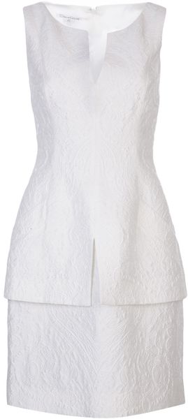 Oscar de la Renta Tromp Loeil Dress - Lyst