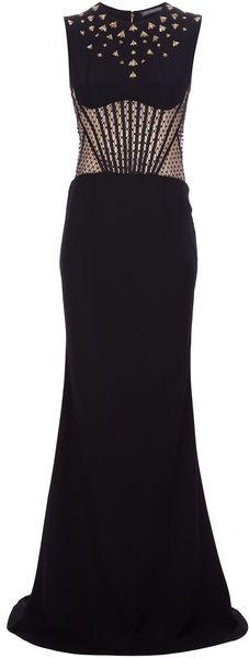 Alexander McQueen Bee Studded Evening Gown - Lyst