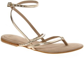 Asos Flo Leather Flat Sandals - Lyst