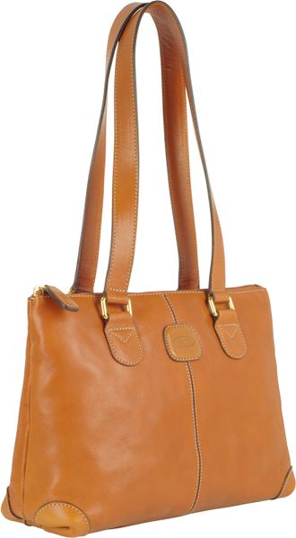 Bric&#39;s Life Leather - Zippered Tote Bag in Brown | Lyst