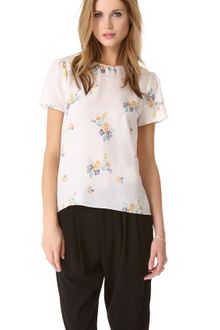 Girl. By Band Of Outsiders Short Sleeve Blouse - Lyst