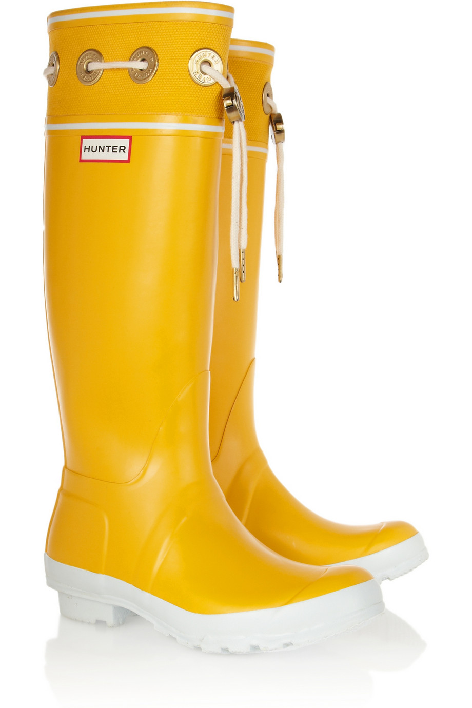 Hunter Thurlestone Wellington Boots in Yellow Lyst