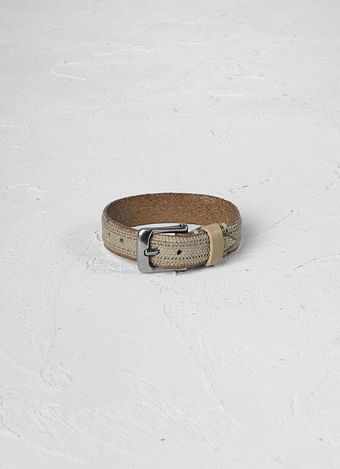 John Varvatos Fabric and Leather Cuff - Lyst