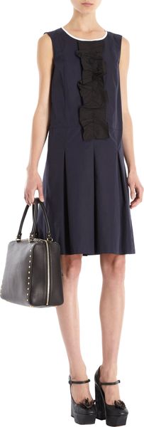 Marni Ruffle Panel Sleeveless Dress - Lyst