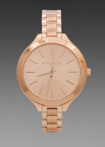 Michael Kors Slim Runway Watch in Metallic Copper - Lyst