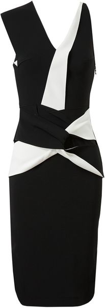 Roland Mouret Origami Folded Stretchcrepe Dress - Lyst