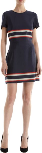 Sea Banded Stripe Short Sleeve Dress - Lyst