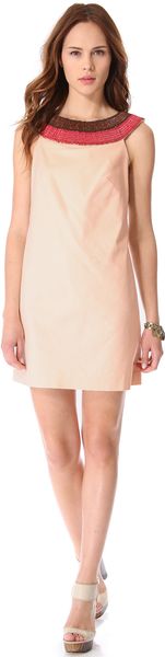 Shoshanna Beaded Hally Shift Dress - Lyst