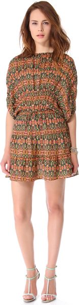 Tucker Gathered Panel Mini Dress - Lyst