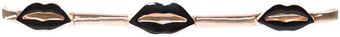 Zara Elastic Gold Chain Belt with Lips Appliqué - Lyst
