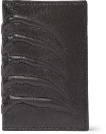 Alexander McQueen Embossed Leather Card Holder - Lyst