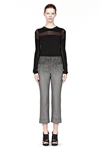 Alexander Wang Slim Fit Cropped Trousers - Lyst