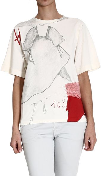Balenciaga Printed Cotton Oversize Tshirt - Lyst