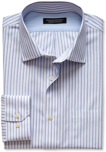 Banana Republic Classic Fit Non Iron Multi Stripe Shirt - Lyst