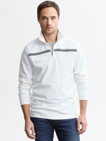 Banana Republic Performance Chest Stripe Half Zip - Lyst