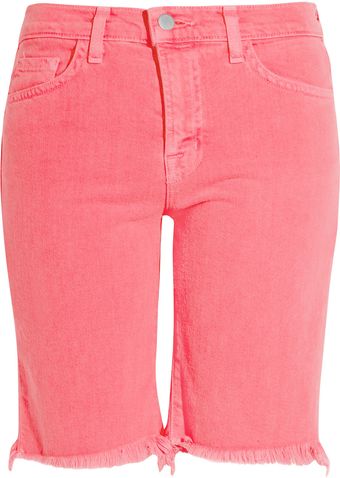 Christopher Kane Neon Stretchdenim Shorts - Lyst