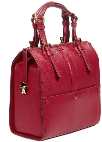 Giorgio Armani Small Leather Bowling Bag Buckles - Lyst