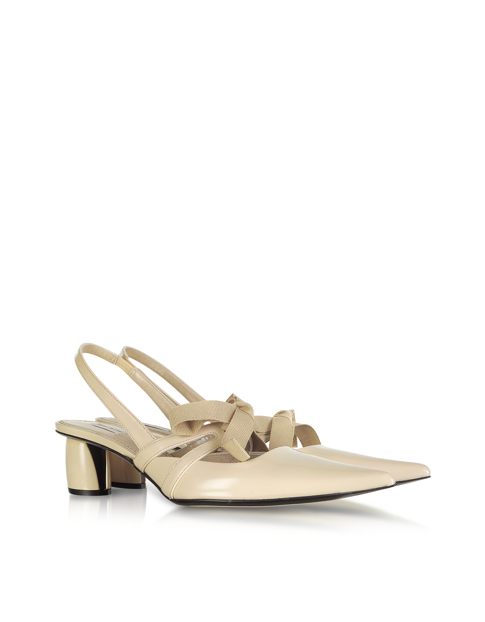 formal pumps with grosgrain ribbon bow