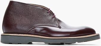 Paul Smith Mahogany Leather Desert Boot - Lyst