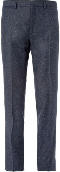 PS by Paul Smith Navy Flecked Woolblend Suit Trousers - Lyst