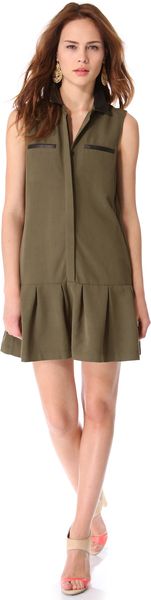 Sea Button Down Ruffle Dress - Lyst