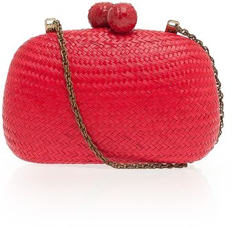 Serpui Marie Woven Clutch with Snake Clasp - Lyst