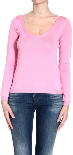 Valentino Longsleeve Wide Roundneck Sweater - Lyst