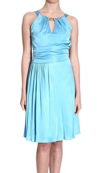Versace Sleeveless Jersey Dress - Lyst