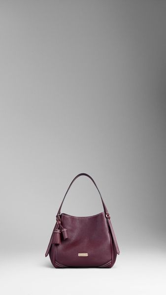 Burberry Small Leather Saddlestitch Tote Bag - Lyst