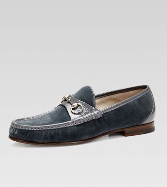 Gucci Roos Velvet Horsebit Loafer - Lyst