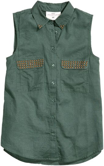 H&M Sleeveless Blouse - Lyst