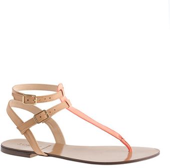 J.Crew Tabbie Colorblock Tstrap Sandals - Lyst