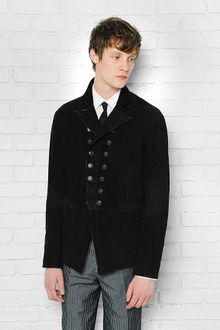 John Varvatos Double Breasted Suede Jacket - Lyst