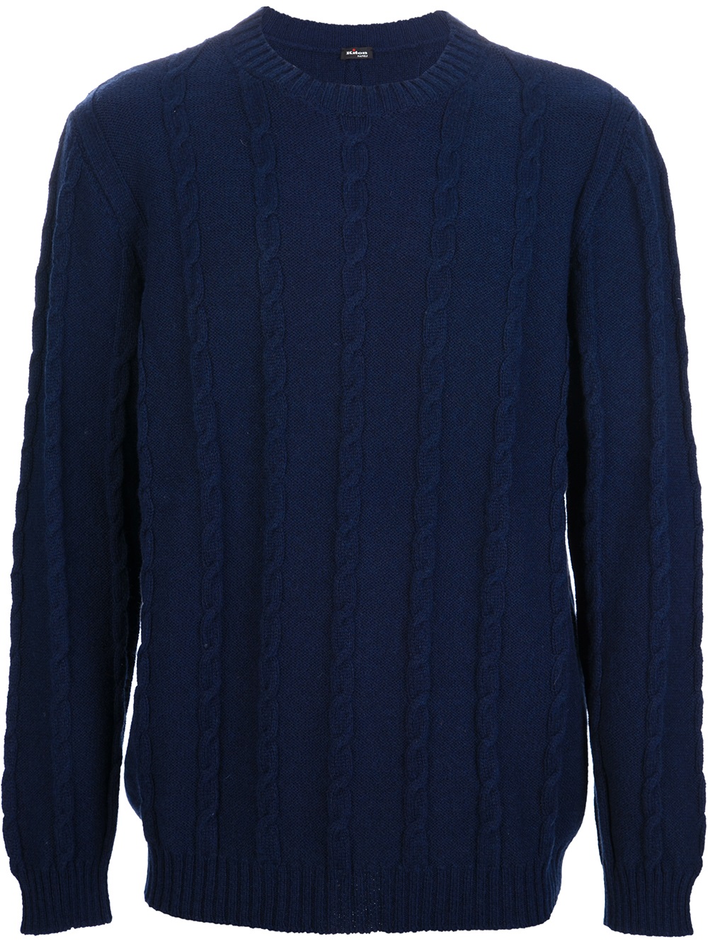 Kiton Cable Knit Jumper in Blue for Men (navy) Lyst