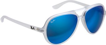 Ray-Ban Transparent Aviator Frame Mirror Lens Sunglasses - Lyst
