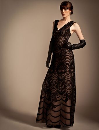 Temperley London Long Wave Embroidery Strappy Dress - Lyst