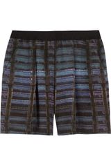 Theyskens' Theory Iding Printed Silk Shorts