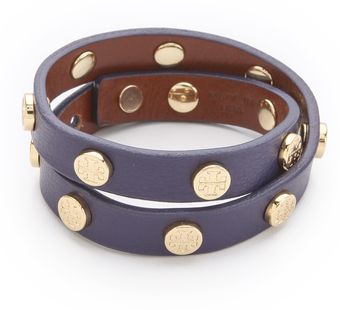 Tory Burch Double Wrap Logo Bracelet - Lyst
