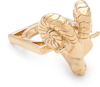 Tory Burch Ram Head Ring - Lyst