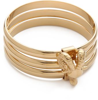 Tory Burch Ram Head Stacking Bangle - Lyst