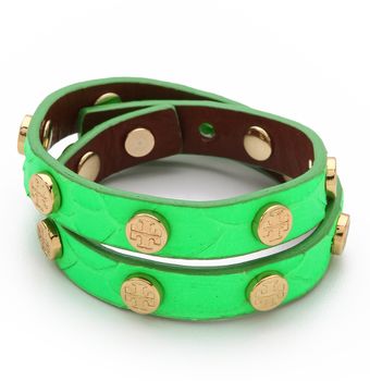 Tory Burch Double Wrap Logo Bracelet - Lyst