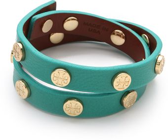 Tory Burch Double Wrap Logo Bracelet - Lyst