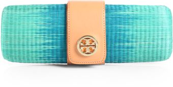 Tory Burch Ombre Turnlock Straw Clutch - Lyst