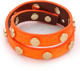 Tory Burch Double Wrap Logo Bracelet - Lyst