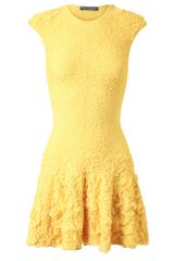Alexander McQueen Ruffled Stretch Knit Dress