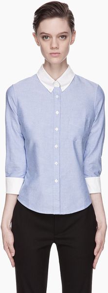 Band Of Outsiders Cropped Shirt - Lyst