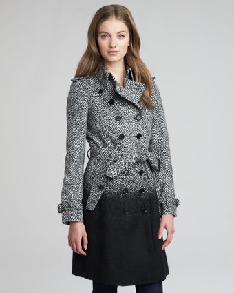 Burberry Degrade Herringbone Trenchcoat - Lyst