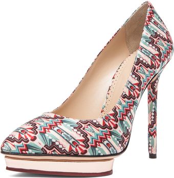Charlotte Olympia Debonaire Deco Print Pump in Multi - Lyst