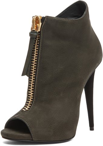 Giuseppe Zanotti Zip Up Ankle Boot in Olive - Lyst