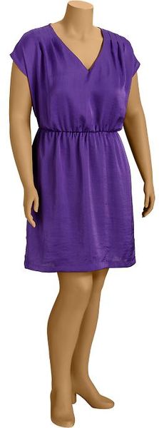 Old Navy Crepe Vneck Dress in Purple (palace purple)